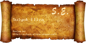 Sulyok Eliza névjegykártya